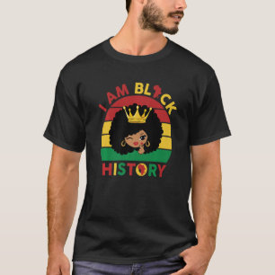 T-shirt Jolie fille de la Reine Noire avec Afro Puff Coeur