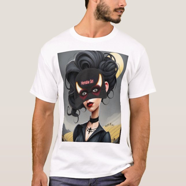 T-shirt Jolie fille horrible  (Devant)