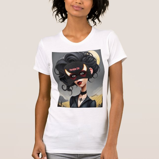 T-shirt Jolie fille horrible  (Devant)