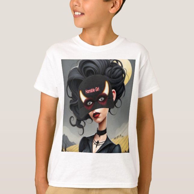 T-shirt Jolie fille horrible  (Devant)