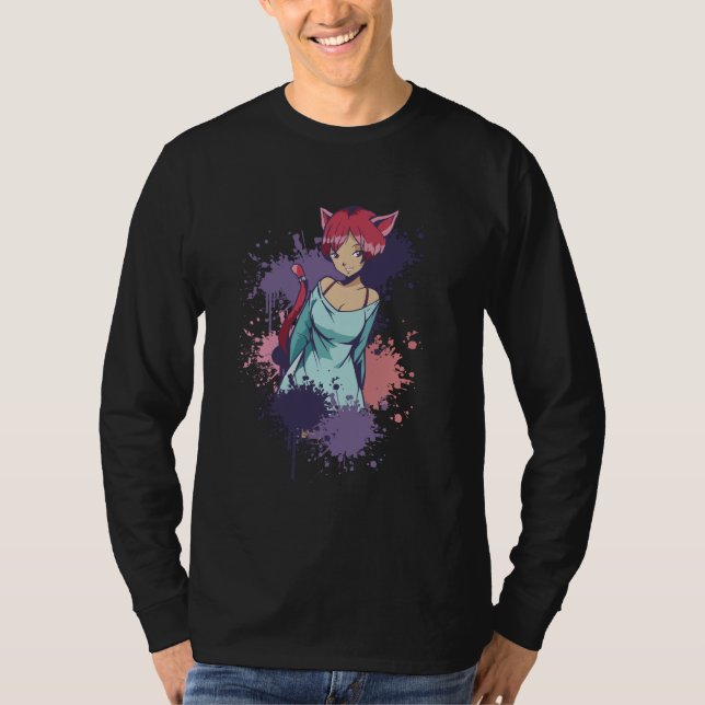 T-shirt Jolie Fille Neko  (Devant)