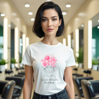 T-shirt Jolie fille rose rose-Floral