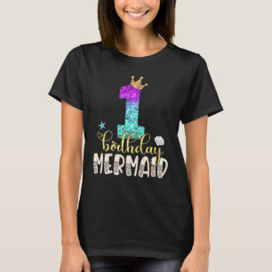 T-shirt Jolie fille sirène pour 1er anniversaire Océan 1 a