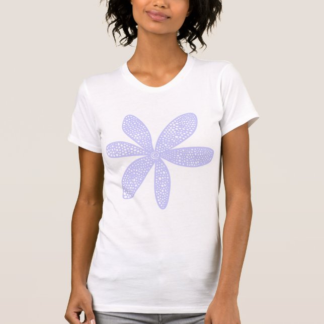 T-shirt Jolie Fleur - Bleu Poudre (Devant)