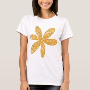 T-shirt Jolie Fleur - Brown doré