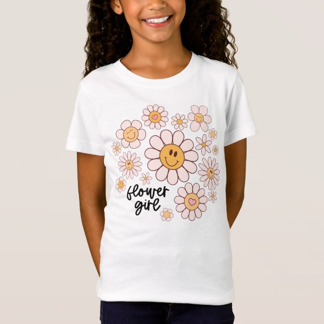 T-Shirt Jolie Fleur Rétro, Super Fleur De Faisée (Devant)