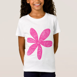 T-Shirt Jolie Fleur - Rose Chaud