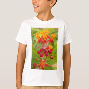 T-shirt Jolie florale colorée avec Milkweed Art Imprimer