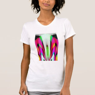 T-shirt Jolie fontaine tendance rose et blanc