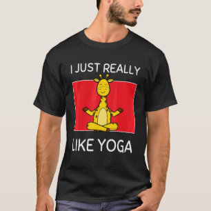 T-shirt Jolie girafe Namaste Je aime vraiment le yoga Pila