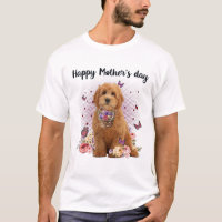 Jolie Goldendoodle Maman Fleur Joyeuse Fête des Mè