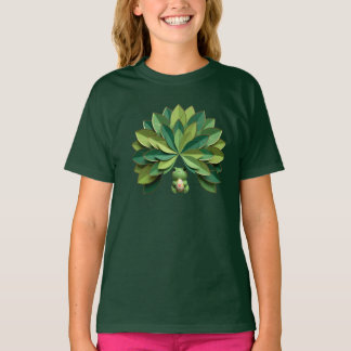 T-shirt Jolie grenouille en papier découpé 3D avec œuf de