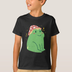 T-shirt Jolie grenouille verte avec chapeau de champignon