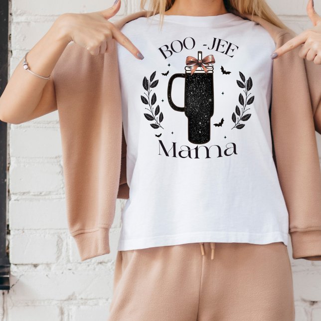 T-shirt Jolie Halloween Boo-Jee Mama Faux Glitter Cute (Créateur téléchargé)