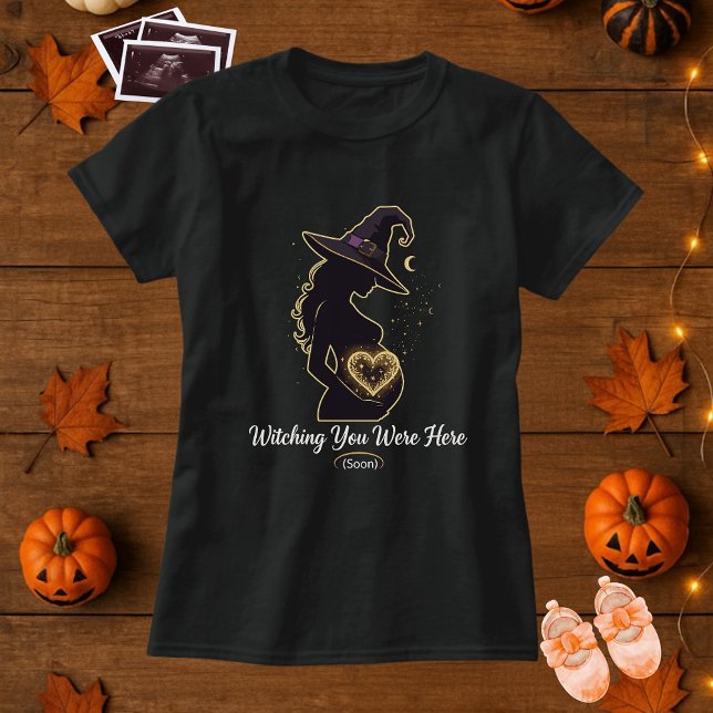 T-shirt Jolie Halloween Grossesse Sorcière Vous Étiez Ici (Créateur téléchargé)