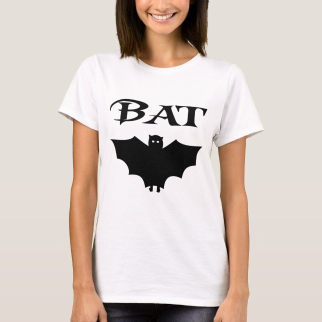T-shirt Jolie Halloween Noir Et Blanc De Chat (Devant)