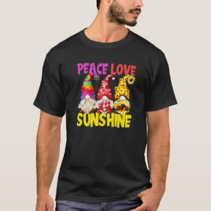 T-shirt Jolie Hippie tournesol été Gnomes Paix amour solei