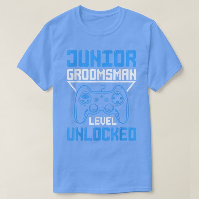 T-shirt Jolie Junior Groomsman Jeu Mariage Fête Jr Boys (Design devant)