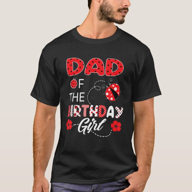 T-shirt Jolie Ladybug Anniversaire Papa De La Fille Annive (Devant)