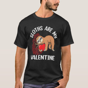 T-shirt Jolie Lazy Sloth Holt Heart Love Sloth Valentine