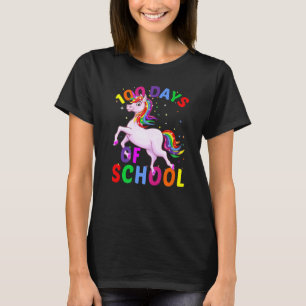 T-shirt Jolie licorne de 100 jours d'école pour les filles