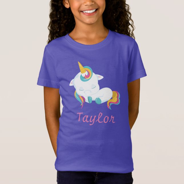 T-Shirt Jolie licorne dormant (Devant)