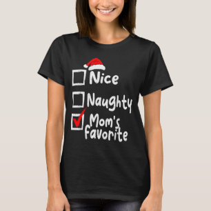 T-shirt Jolie liste de Noël drôle de maman vilaine préféré