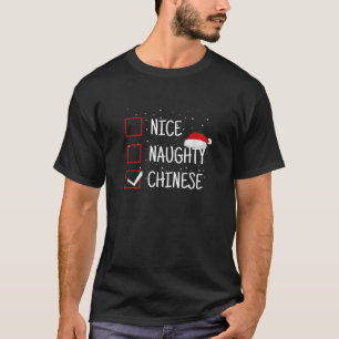 T-shirt Jolie liste de vérification chinoise de Noël mécha