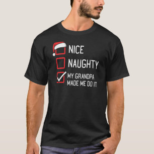 T-shirt Jolie Liste Fille Mon Grand-Père M'A Fait Faire Ça
