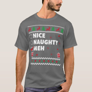 T-shirt Jolie liste vilain Design de Noël laid drôle meh