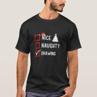 T-shirt Jolie liste vilain Noël Hobby Dessin drôle de Ho