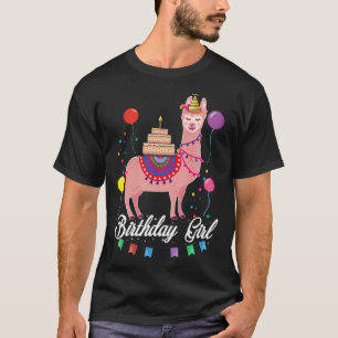 T-shirt Jolie Llama Girl Alpaca Animaux Enfants