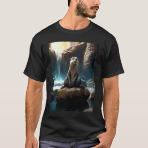 T-shirt Jolie loutre instructrice de yoga loutre faisant d