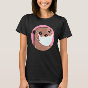 T-shirt Jolie loutre pour femme loutre de poisson loutre d