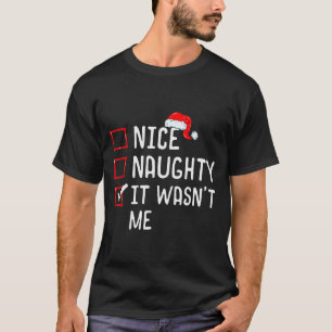 T-shirt Jolie méchante ce n'était pas moi liste de Noël