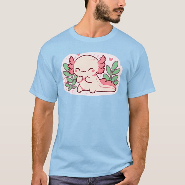 T-shirt Jolie Mignonne Axolotl, Chemise Kawaii Axolotl (Devant)