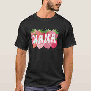 T-shirt Jolie Nana Amoureuse de Fraise Maman Maman Heureus
