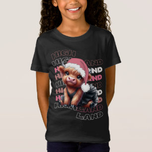 T-Shirt Jolie Noël Highland Cow Ballerina
