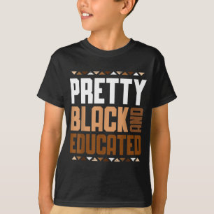 T-shirt Jolie Noire Et Éduquée Femmes Africaines Poing Noi
