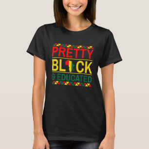 T-shirt Jolie Noire Et Éduquée Femmes Africaines Poing Noi