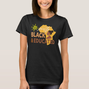T-shirt Jolie Noire Et Éduquée Femmes Noire Histoire Mont