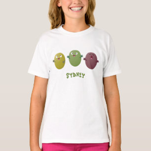 T-shirt Jolie olives joyeux chantant dessin animé