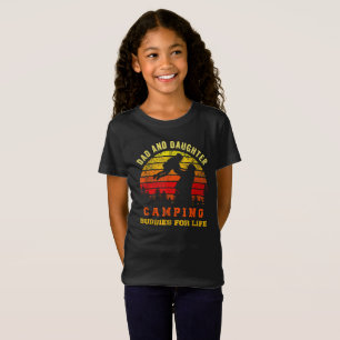 T-Shirt Jolie papa fille camping partenaire vie mot art