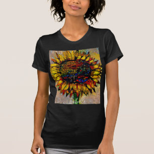 T-shirt Jolie peinture Abstraite de tournesol