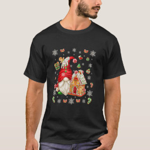 T-shirt Jolie Père Noël Gnomie Avec Maison En Pain D'Argen