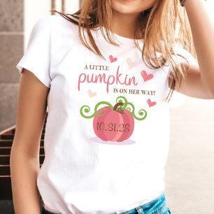 T-shirt Jolie petite fête prénatale citrouille mignonne