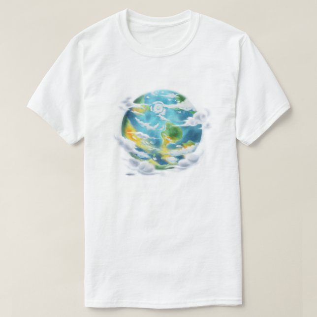 T-shirt Jolie planète Terre de dessin animé éco-responsabl (Design devant)