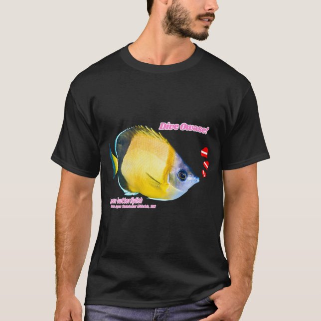 T-shirt Jolie poisson-papillon découpé en impression (Devant)