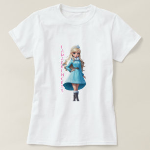T-shirt Jolie princesse de glace et papillon Double couleu