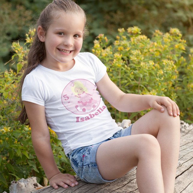 T-shirt Jolie princesse rose Blonde Fille fête d'anniversa (Créateur téléchargé)